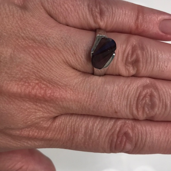 Amethyst and sterling silver ring - Picture 5 of 6